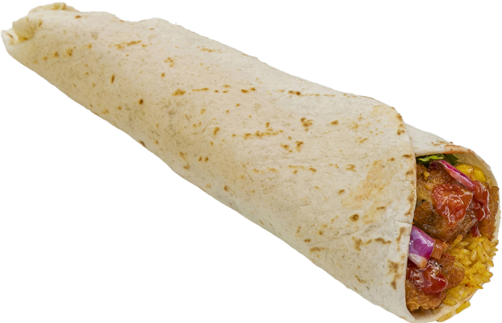 Vegetarian burrito grilled peri peri